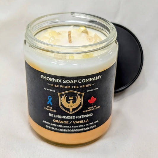 Citrine "Be Energized" Hidden Gemstone Candles