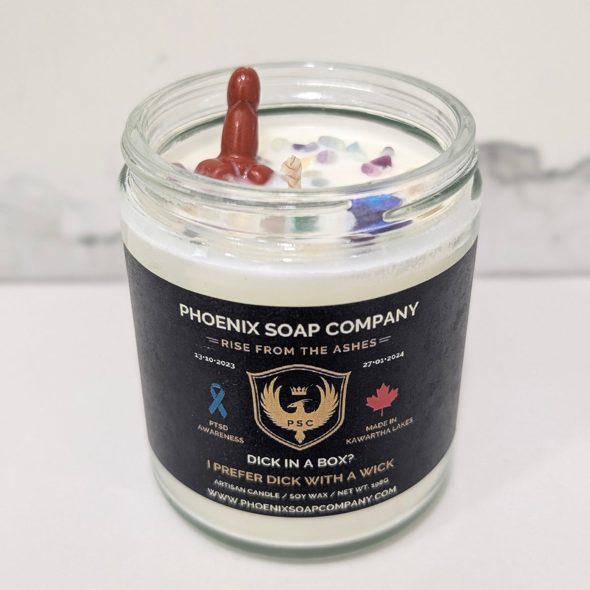Dick In A Box? I Prefer Dick With A Wick (Artisan Candle) Small Jar