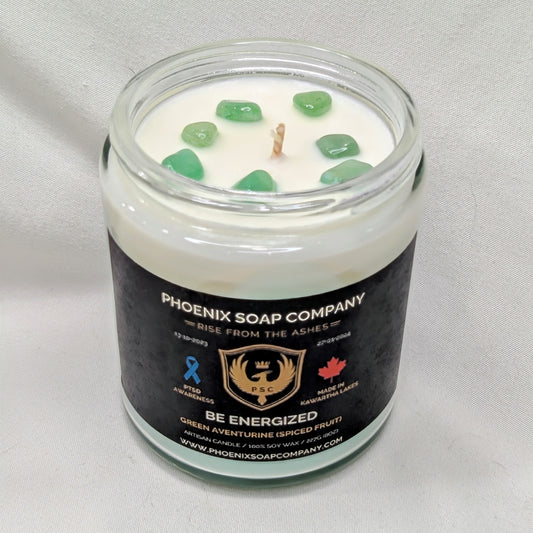 Green Aventurine "Be Energized" Hidden Gemstone Candles