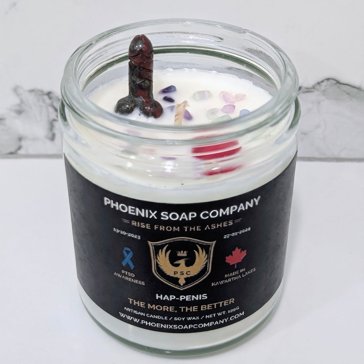 HAP-PENIS (The More, The Better) Artisan Candle Small Jar